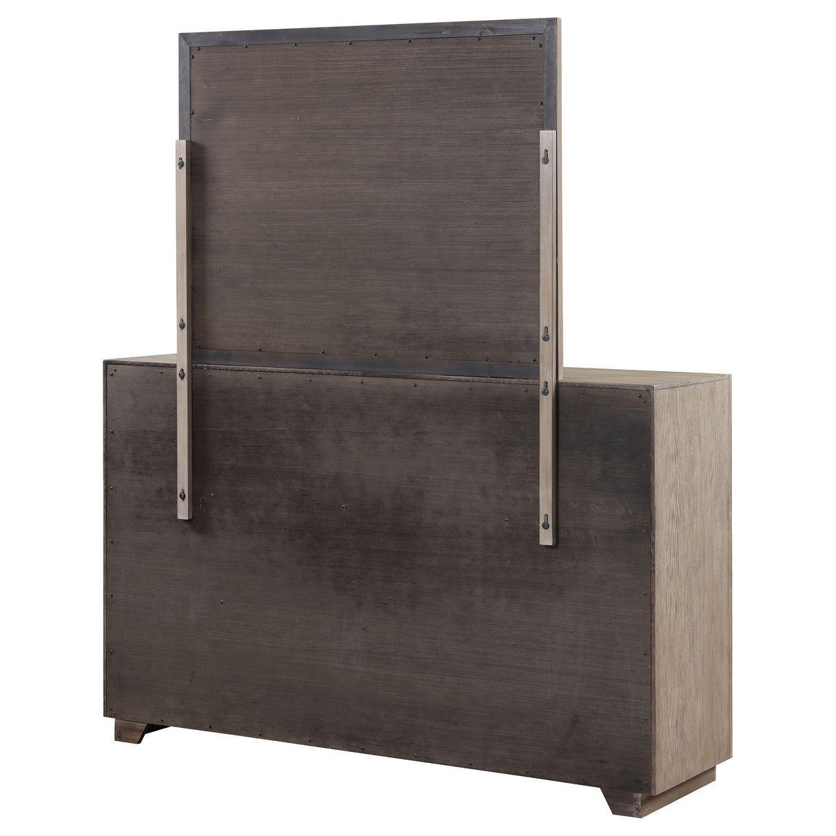 Kenora 6-drawer Dresser and Mirror Barley Brown - Home Elegance USA