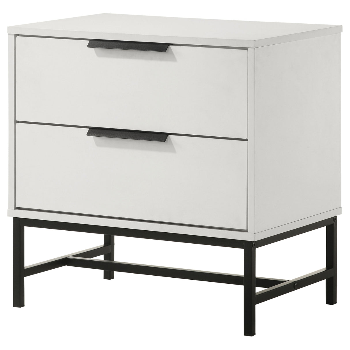 Sonora 2-drawer Nightstand Bedside Table White - Home Elegance USA