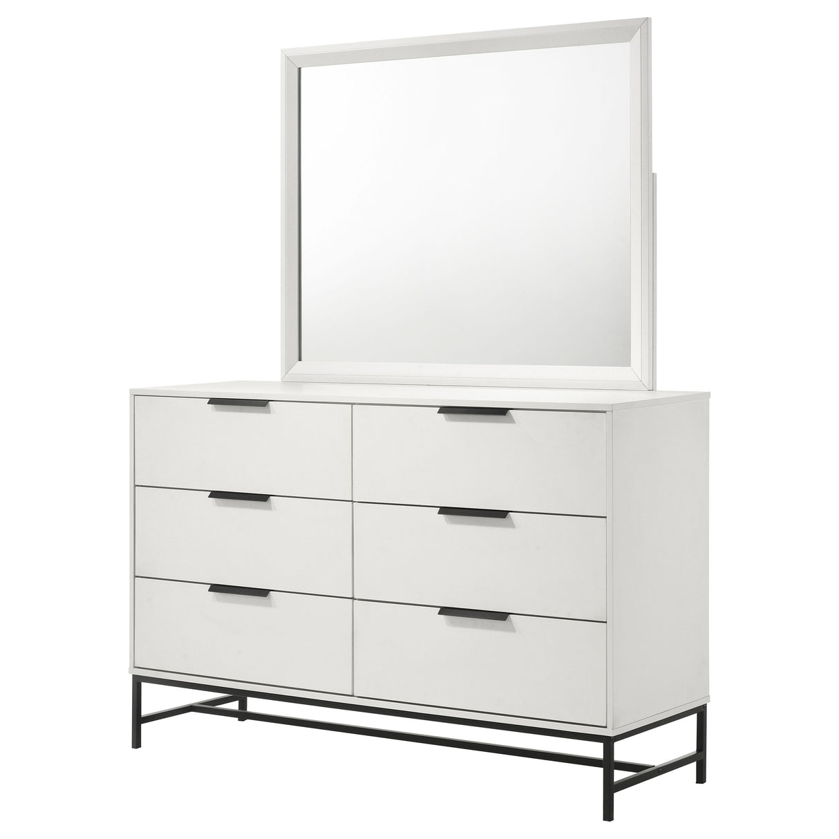 Sonora 6-drawer Dresser with Mirror White - Home Elegance USA