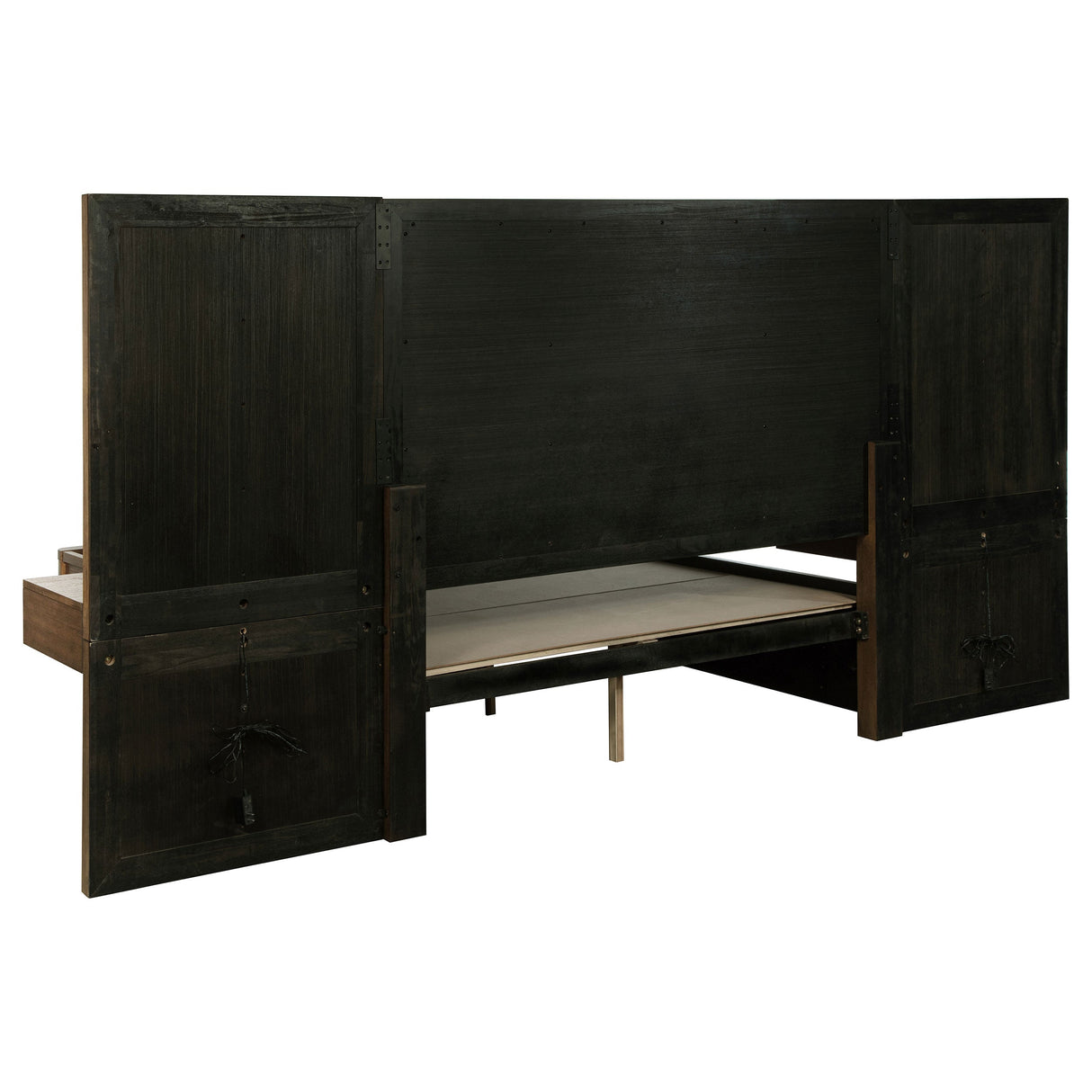 Terrace California King Wall Panel Storage Bed Ash Brown - sold by Home Elegance USA