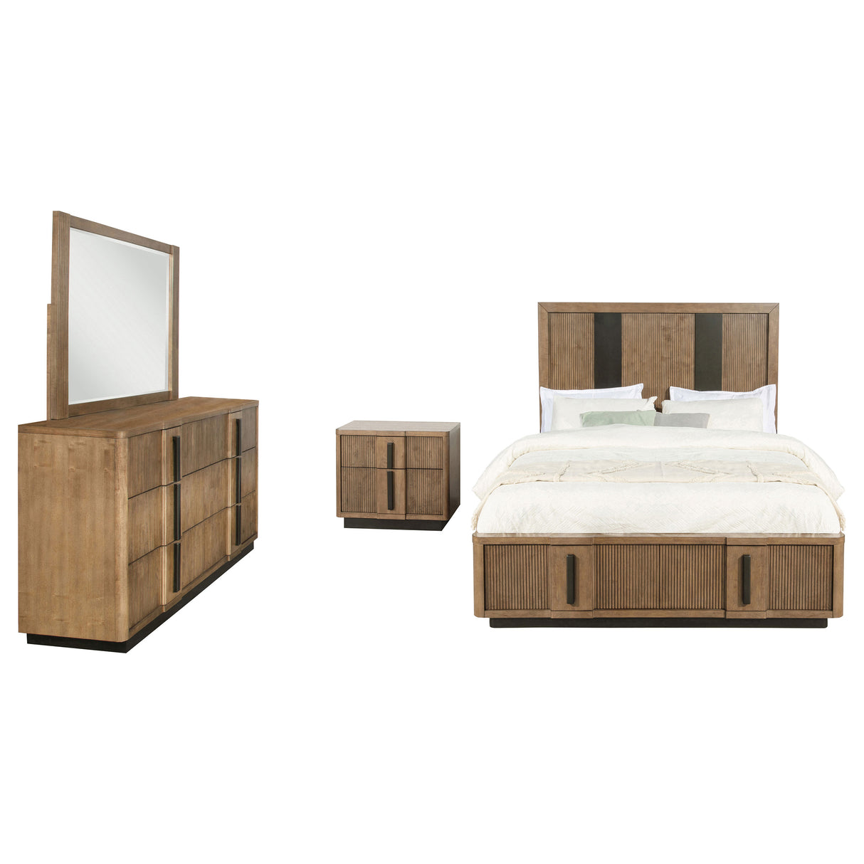 Terrace 4-piece California King Bedroom Set Ash Brown – Coaster Furniture - Home Elegance USA