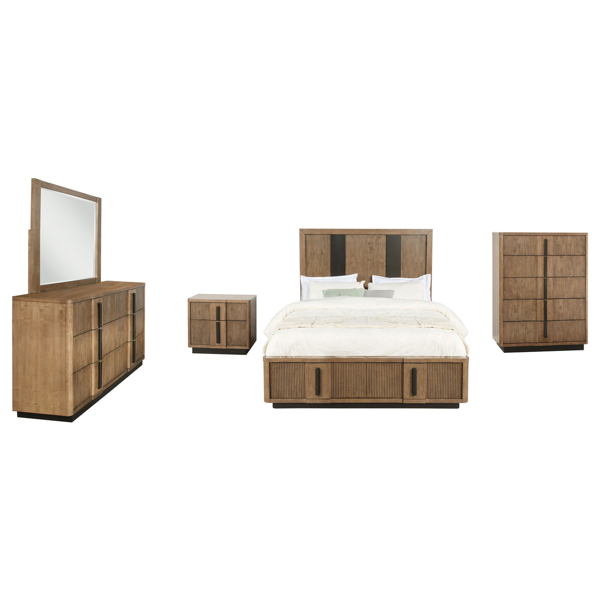 Terrace 5-piece California King Bedroom Set Ash Brown – Coaster Furniture - Home Elegance USA