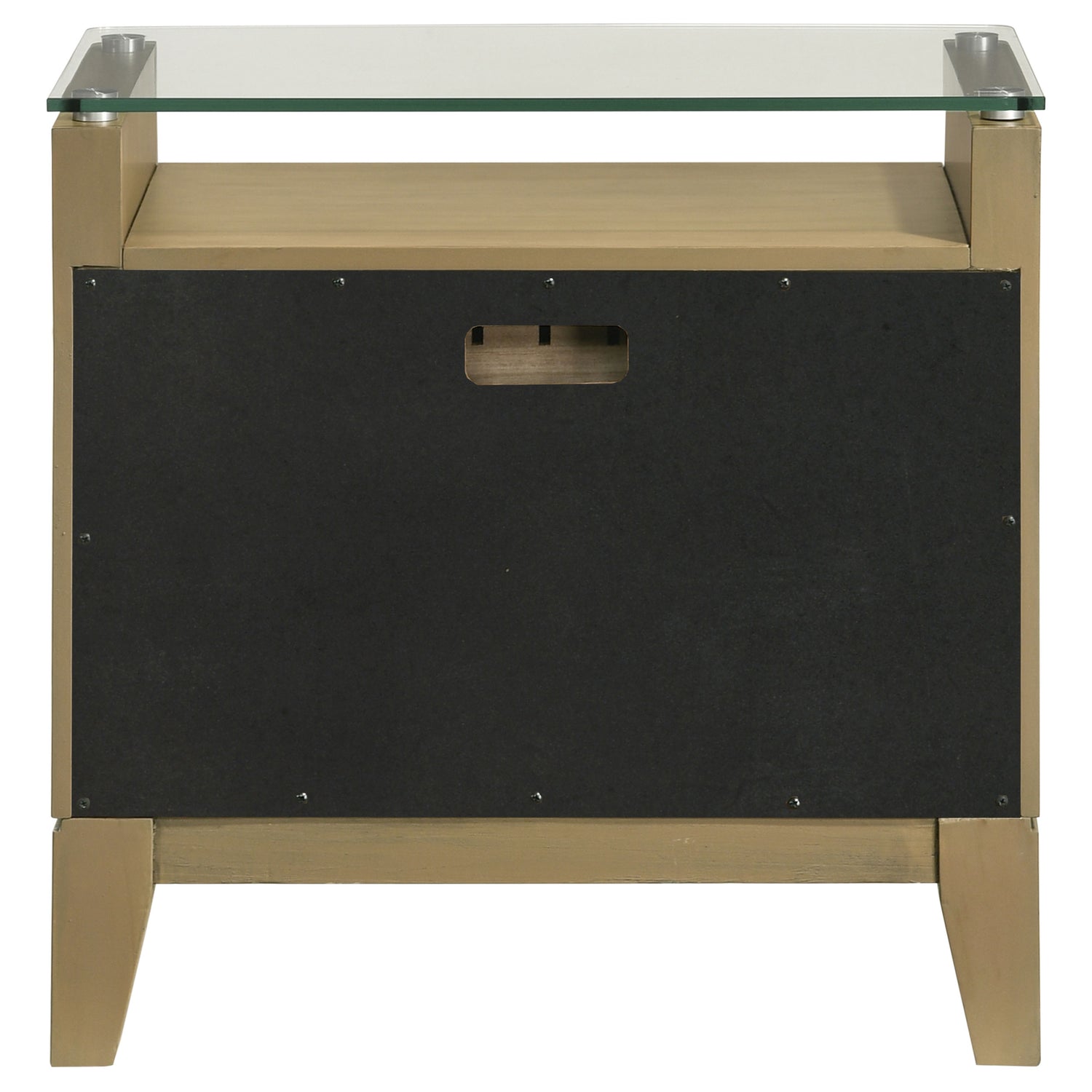 Granada 2-drawer Glass Top Nightstand Natural Pine - Home Elegance USA