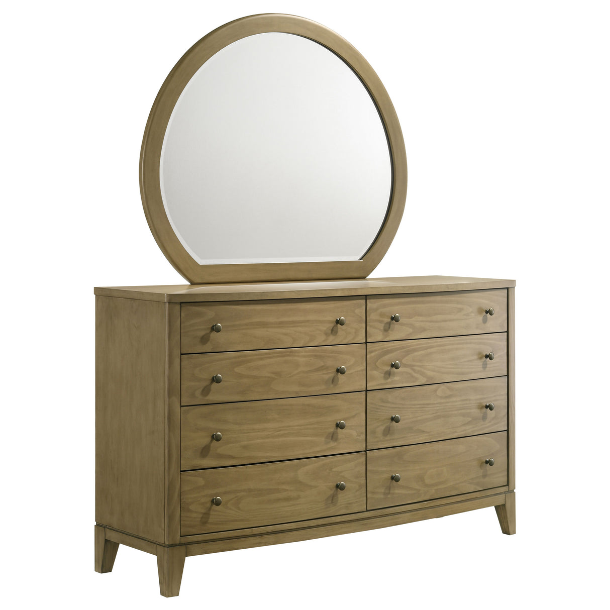 Granada 8-drawer Dresser and Mirror Natural Pine - Home Elegance USA