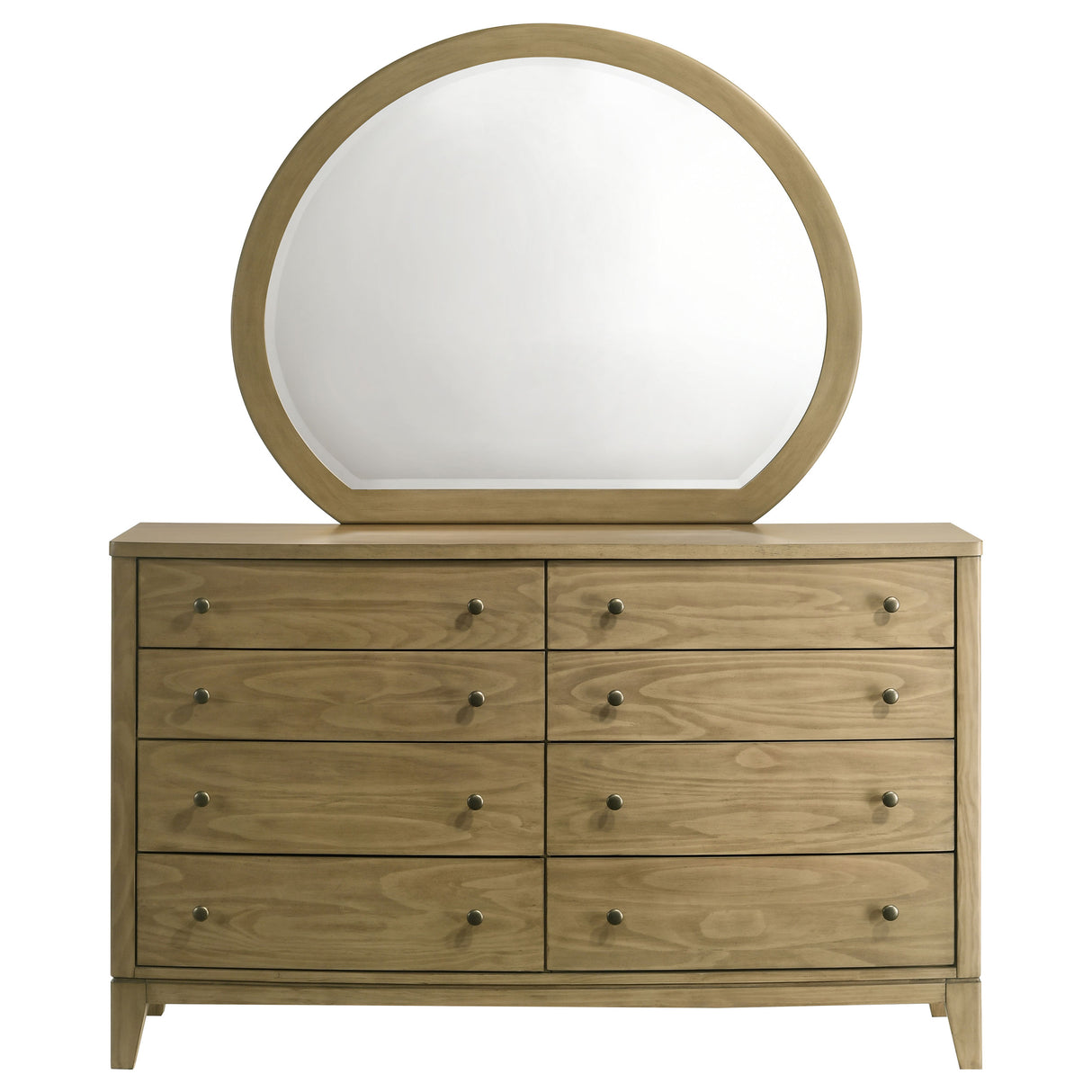 Granada 8-drawer Dresser and Mirror Natural Pine - Home Elegance USA