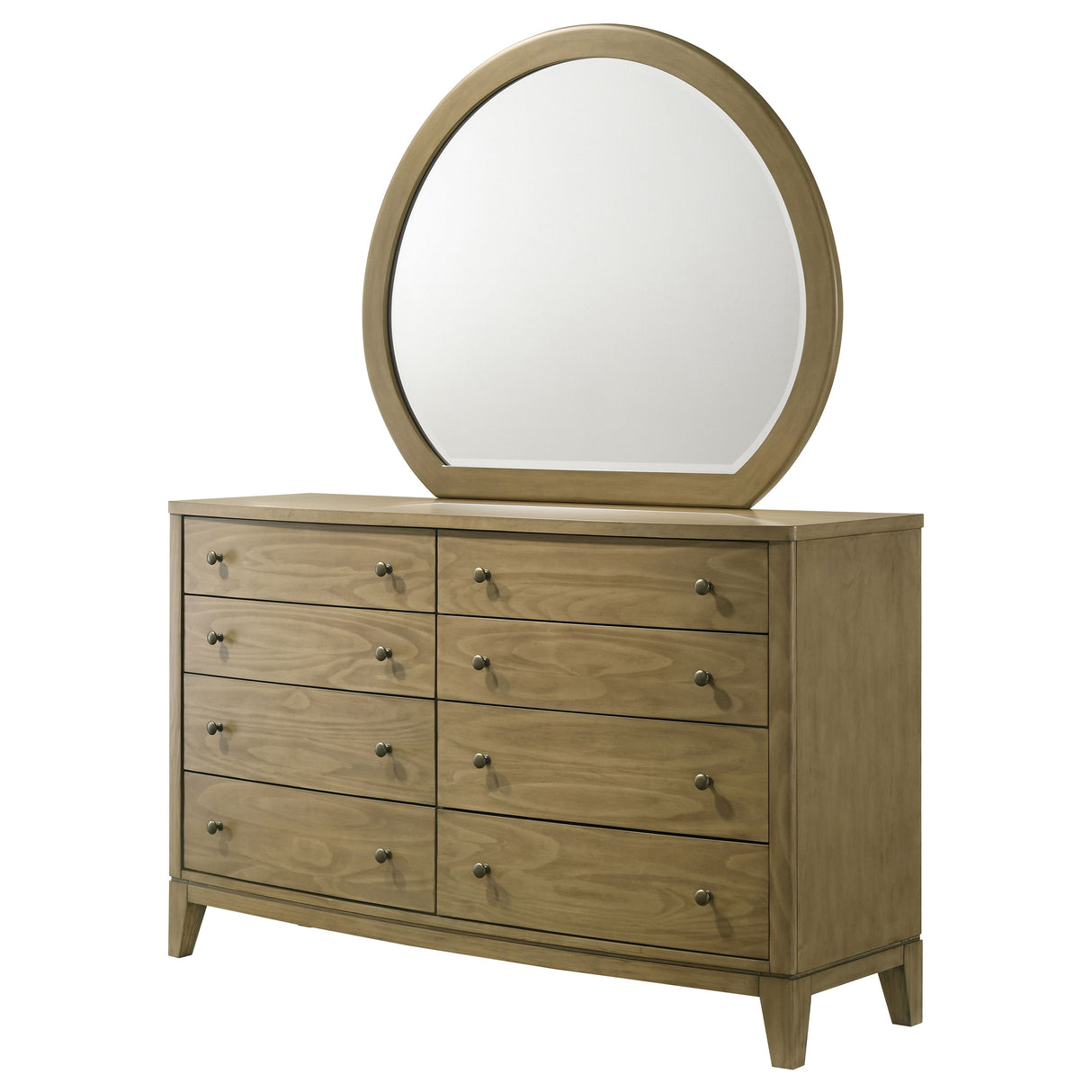 Granada 8-drawer Dresser and Mirror Natural Pine - Home Elegance USA