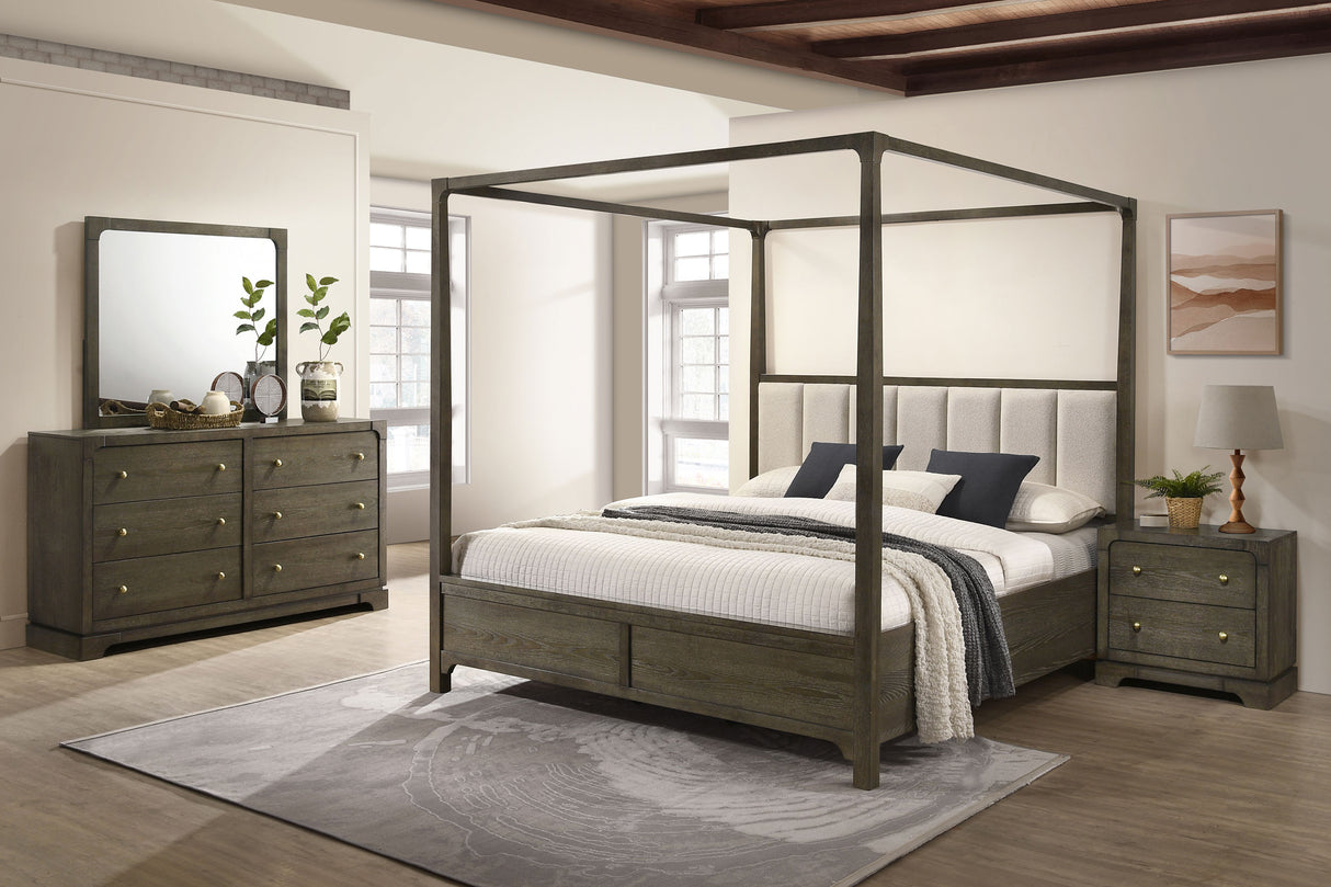 Gran Park 4-piece Eastern King Bedroom Set Dark Cocoa - sold by Home Elegance USA