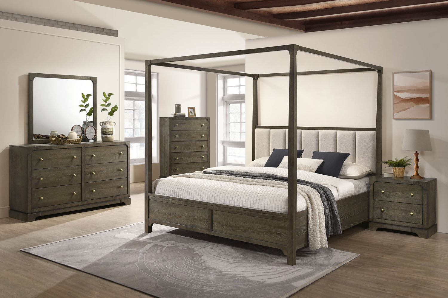Gran Park 2-drawer Nightstand Bedside Table Dark Cocoa - Home Elegance USA