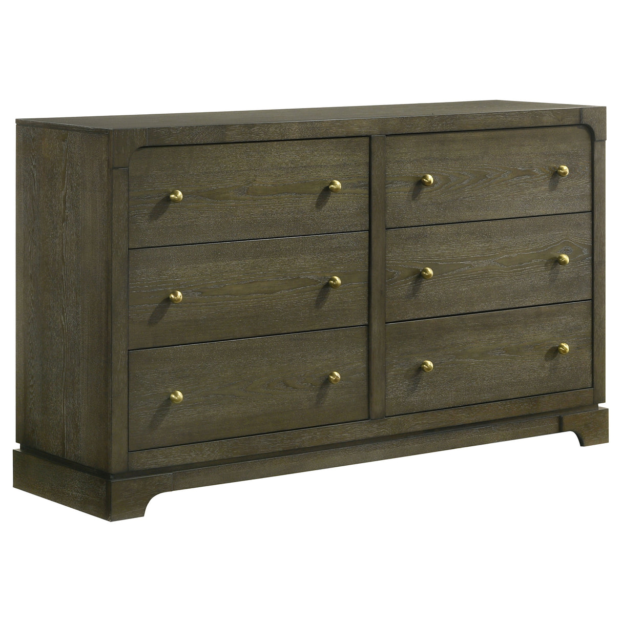 Gran Park 6-drawer Dresser Cabinet Dark Cocoa - Home Elegance USA