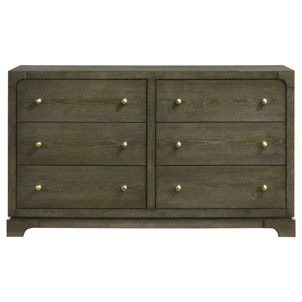 Gran Park 6-drawer Dresser Cabinet Dark Cocoa - Home Elegance USA