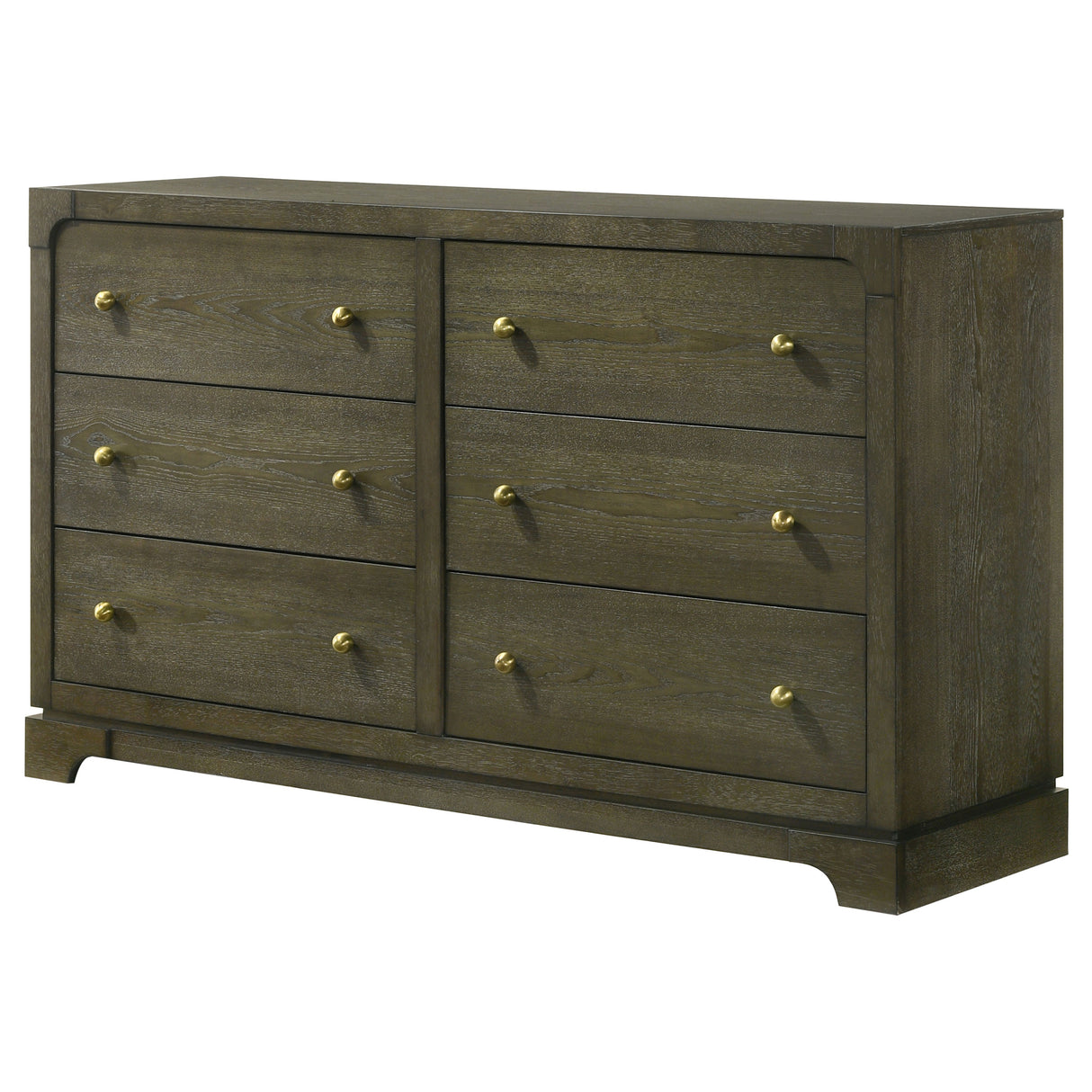 Gran Park 6-drawer Dresser Cabinet Dark Cocoa - Home Elegance USA