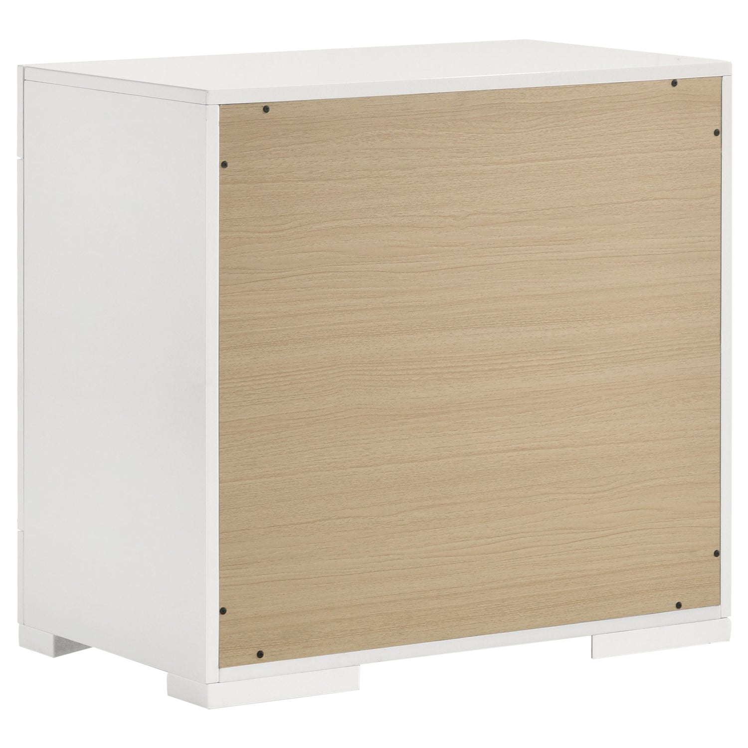 Ives 2-drawer Nightstand Bedside Table White High Gloss - Home Elegance USA