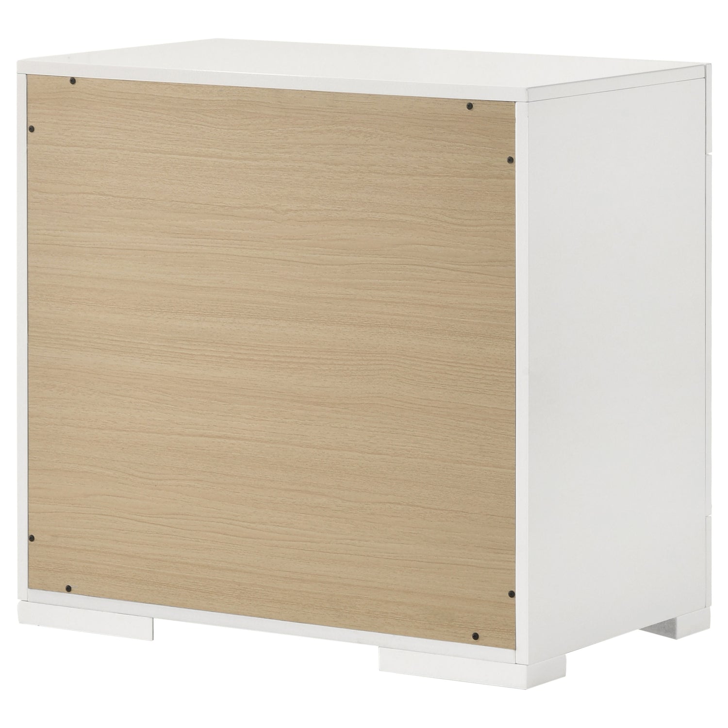 Ives 2-drawer Nightstand Bedside Table White High Gloss - Home Elegance USA