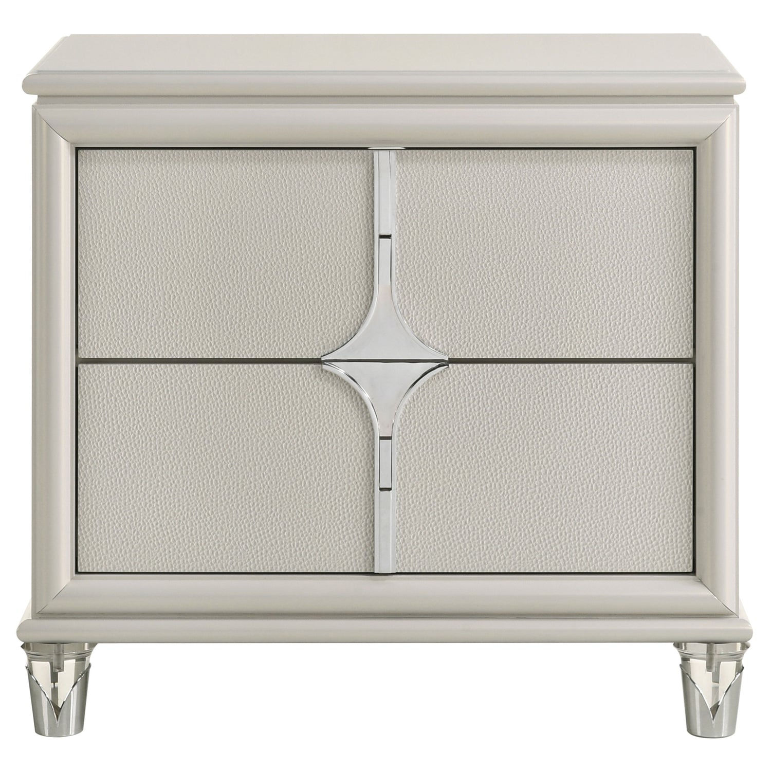 Olivia 2-drawer Nightstand Bedside Table Pearl White - Home Elegance USA