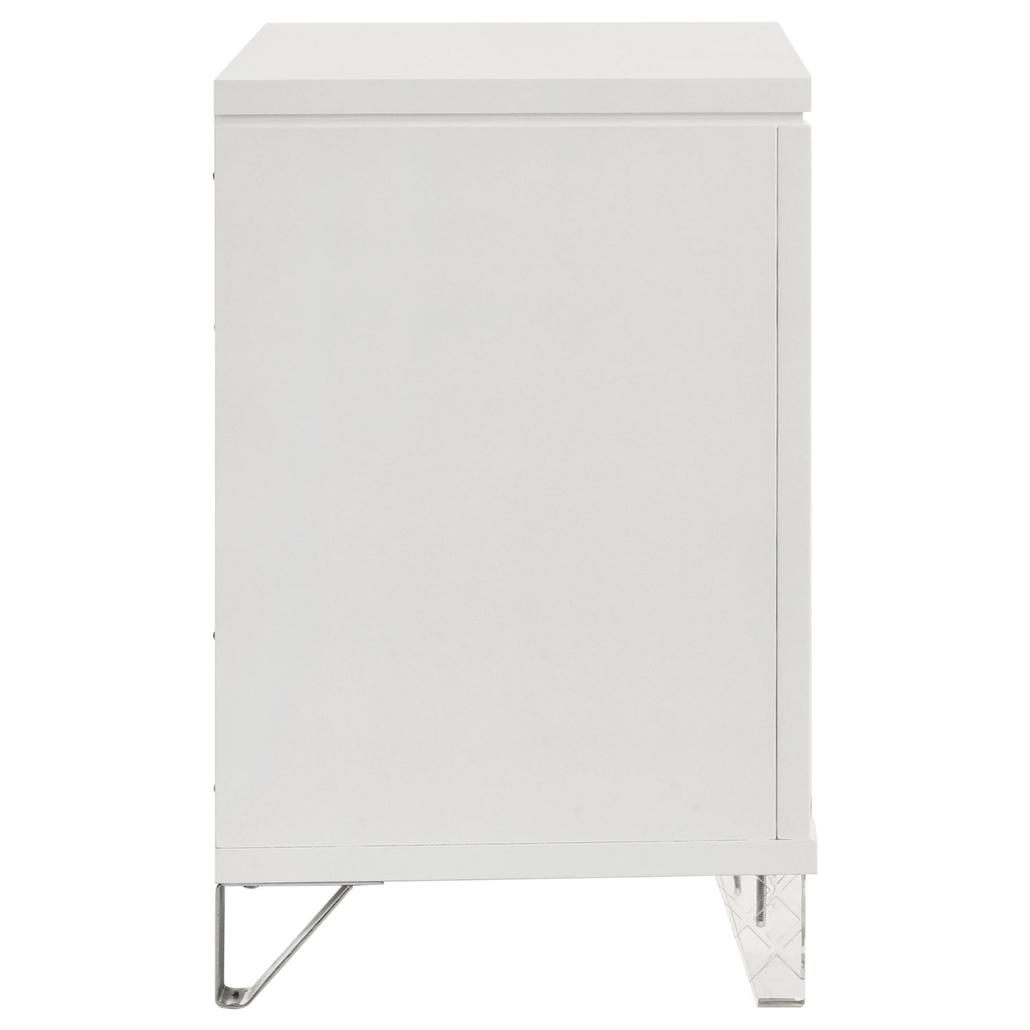 Marmore 2-drawer Nightstand Bedside Table White - Home Elegance USA