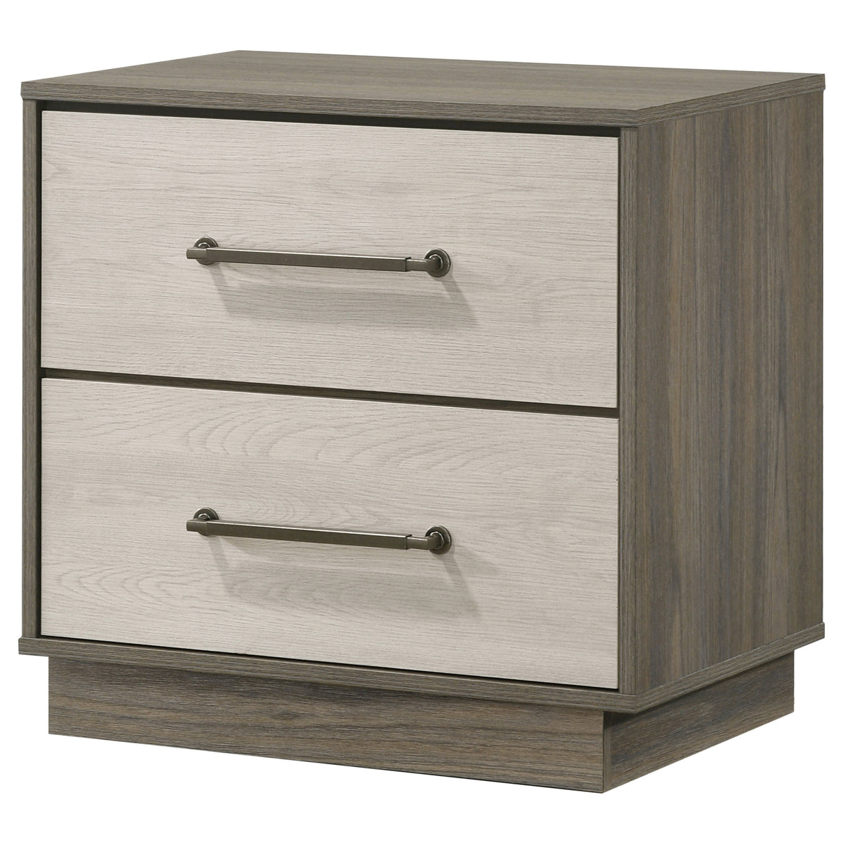Fenwick 2-drawer Nightstand Bedside Table Grey Oak - Home Elegance USA