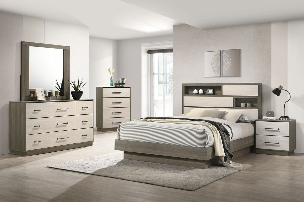 Fenwick 9-drawer Dresser with Mirror Grey Oak - Home Elegance USA
