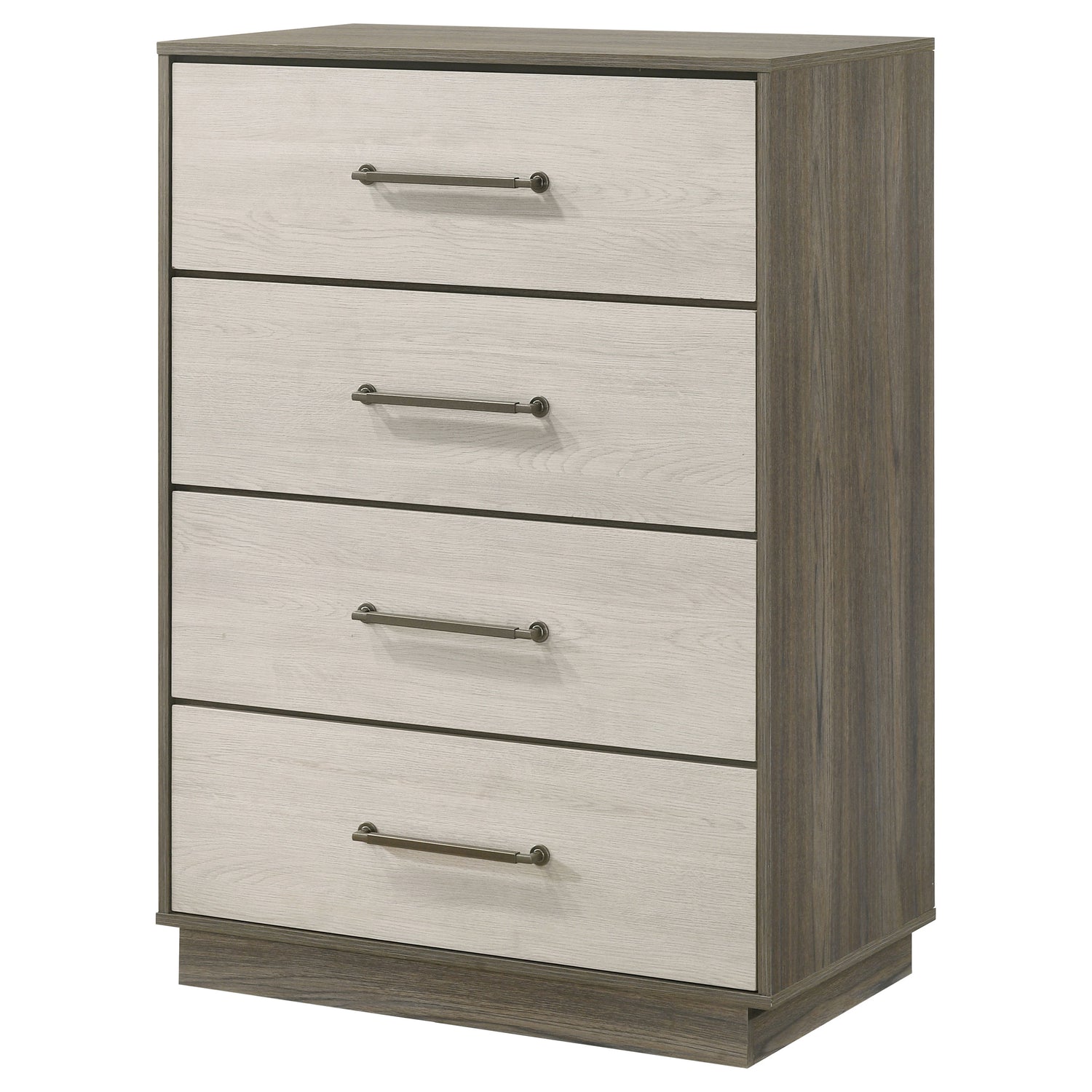 Fenwick 4-drawer Chest of Drawers Grey Oak - Home Elegance USA