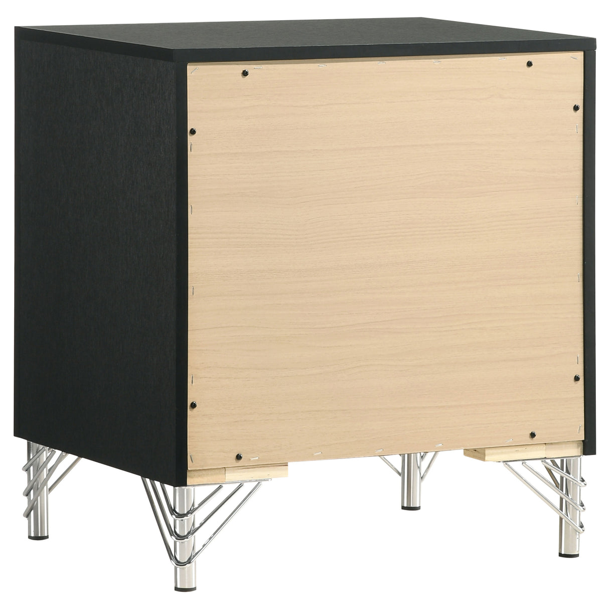 Lucia 2-drawer Nightstand Bedside Table Black - Home Elegance USA