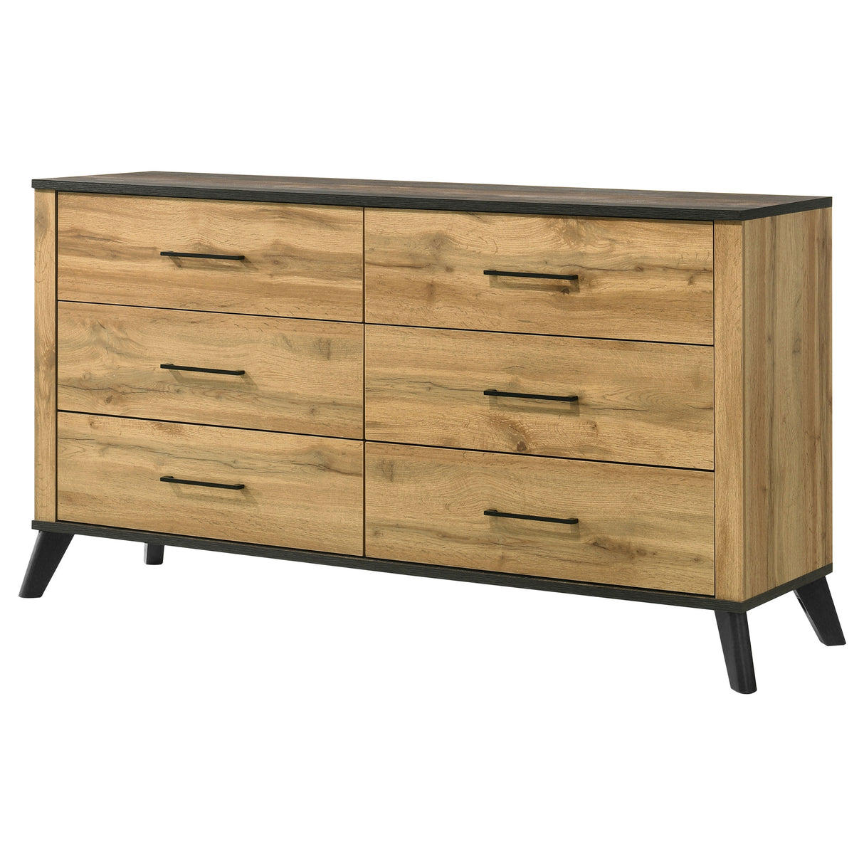 Kaywood 6-drawer Dresser Cabinet Natural Pine - Home Elegance USA