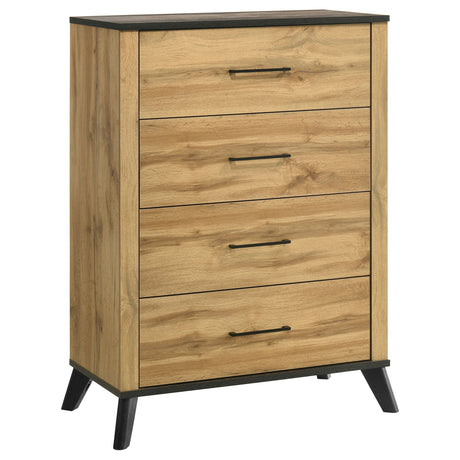 Kaywood 4-drawer Bedroom Chest of Drawers Natural Pine - Home Elegance USA