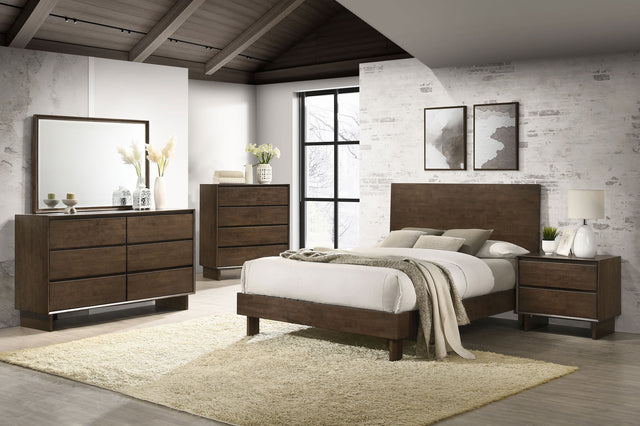 Glenwood 5-piece Eastern King Bedroom Set Warm Brown – Coaster Furniture - Home Elegance USA