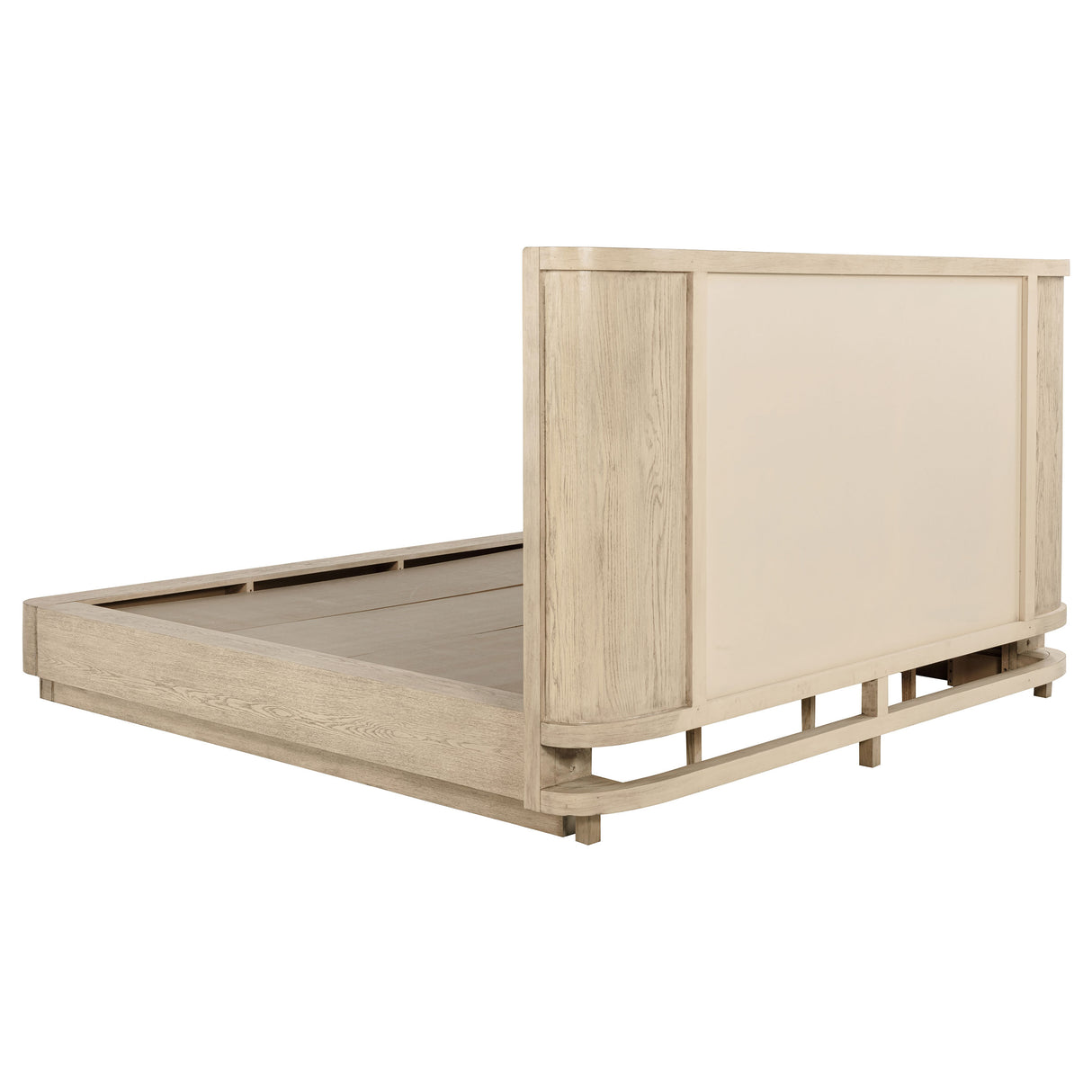 Kailani 49-inch Eastern King Wingback Bed Beige Oak