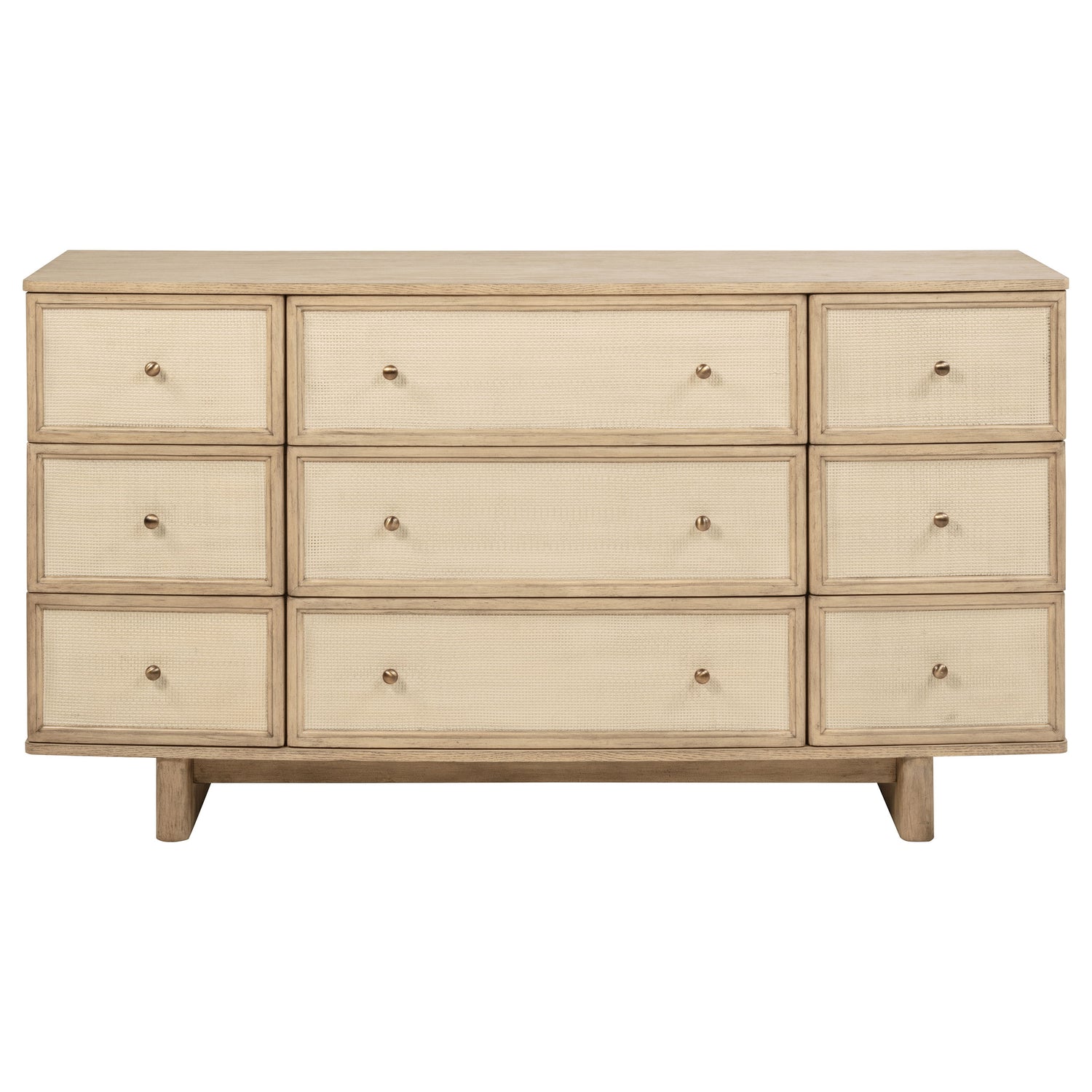 Kailani 9-drawer Dresser Cabinet Beige Oak - Home Elegance USA