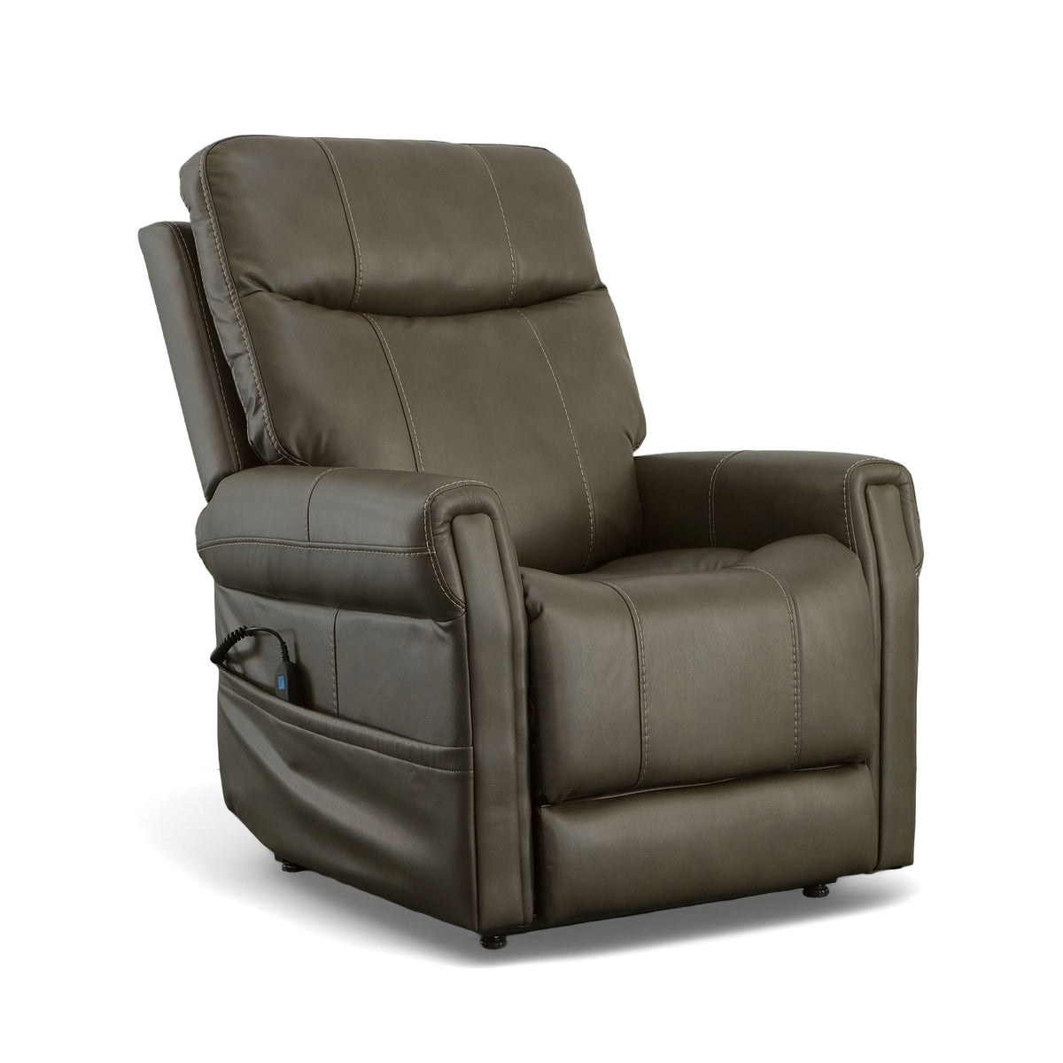 Jenkins Power Lift Recliner With Right-Hand Control & Power Headrest - Driftwood | Flexsteel