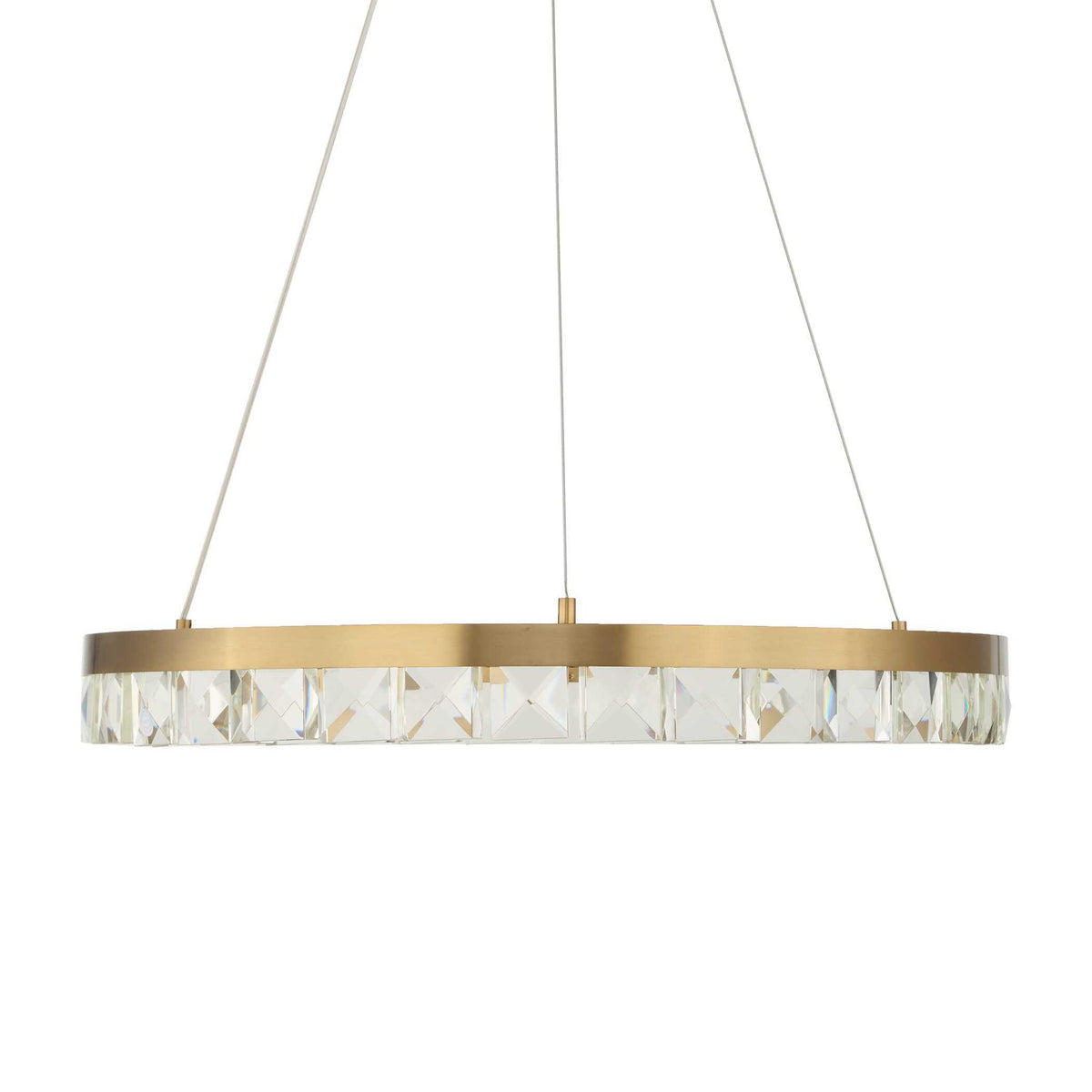 Segovia Round Crystal LED Chandelier - Gold by Uttermost - View 11