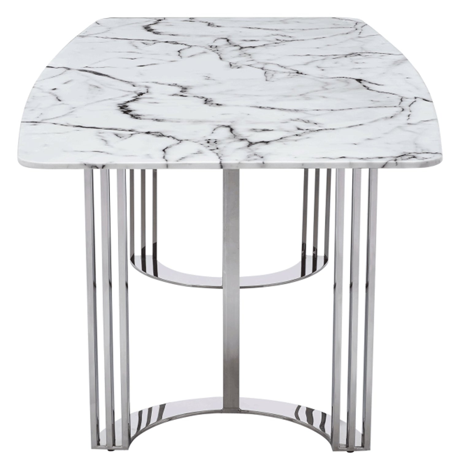 131 Silver Marble 8 Piece Dining Room Set W - 1Ext In Silver - 131Diningtabless - 8Set | ESF | Home Elegance USA