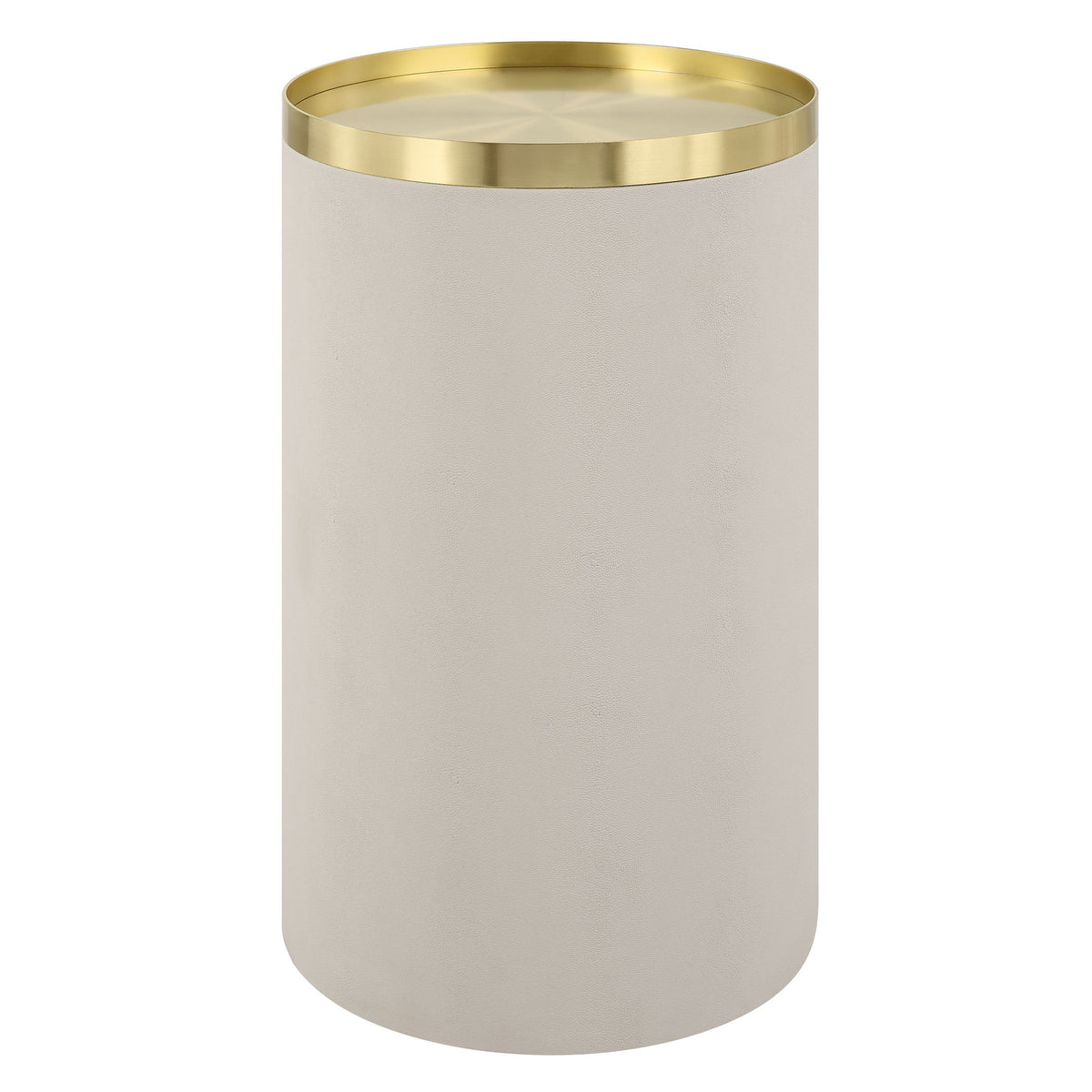 Circuit Brass & White Accent Table - White / Gold by Uttermost - View 1
