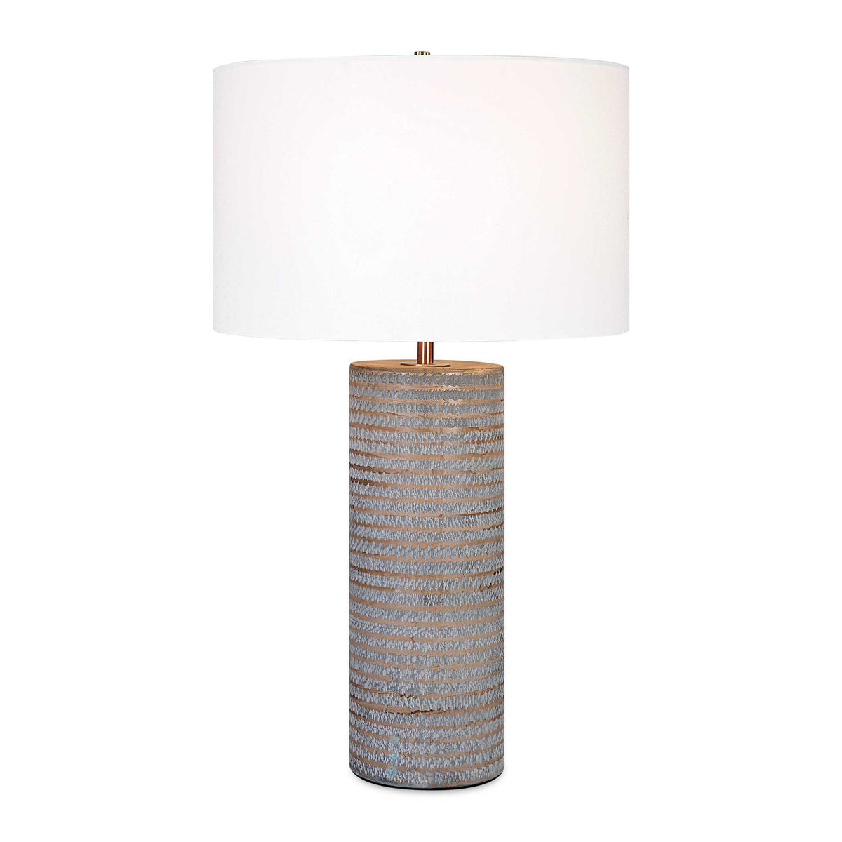 Monolith Table Lamp - Dark Gray / White by Uttermost - View 1