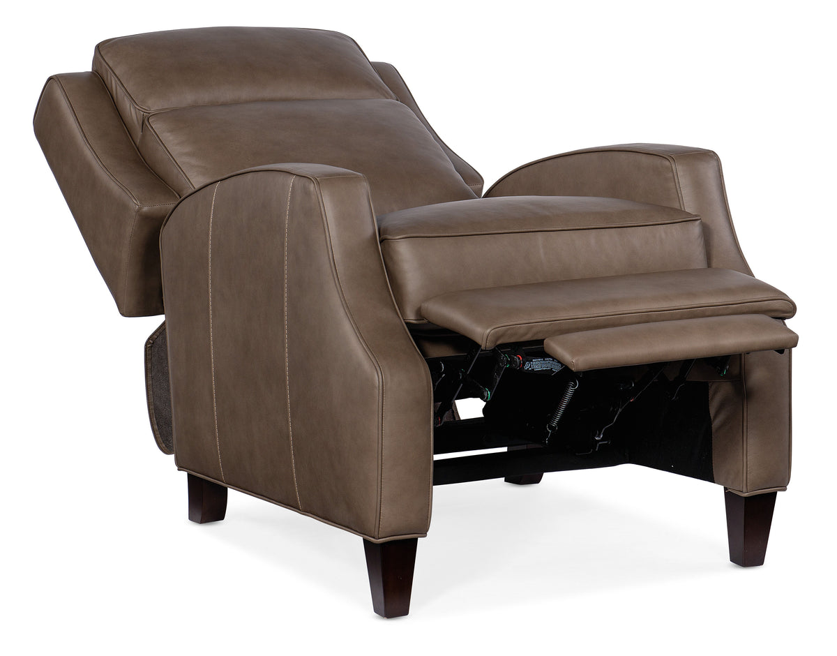 Tricia Manual Push Back Recliner - Dark Brown by Hooker Furniture - View 3
