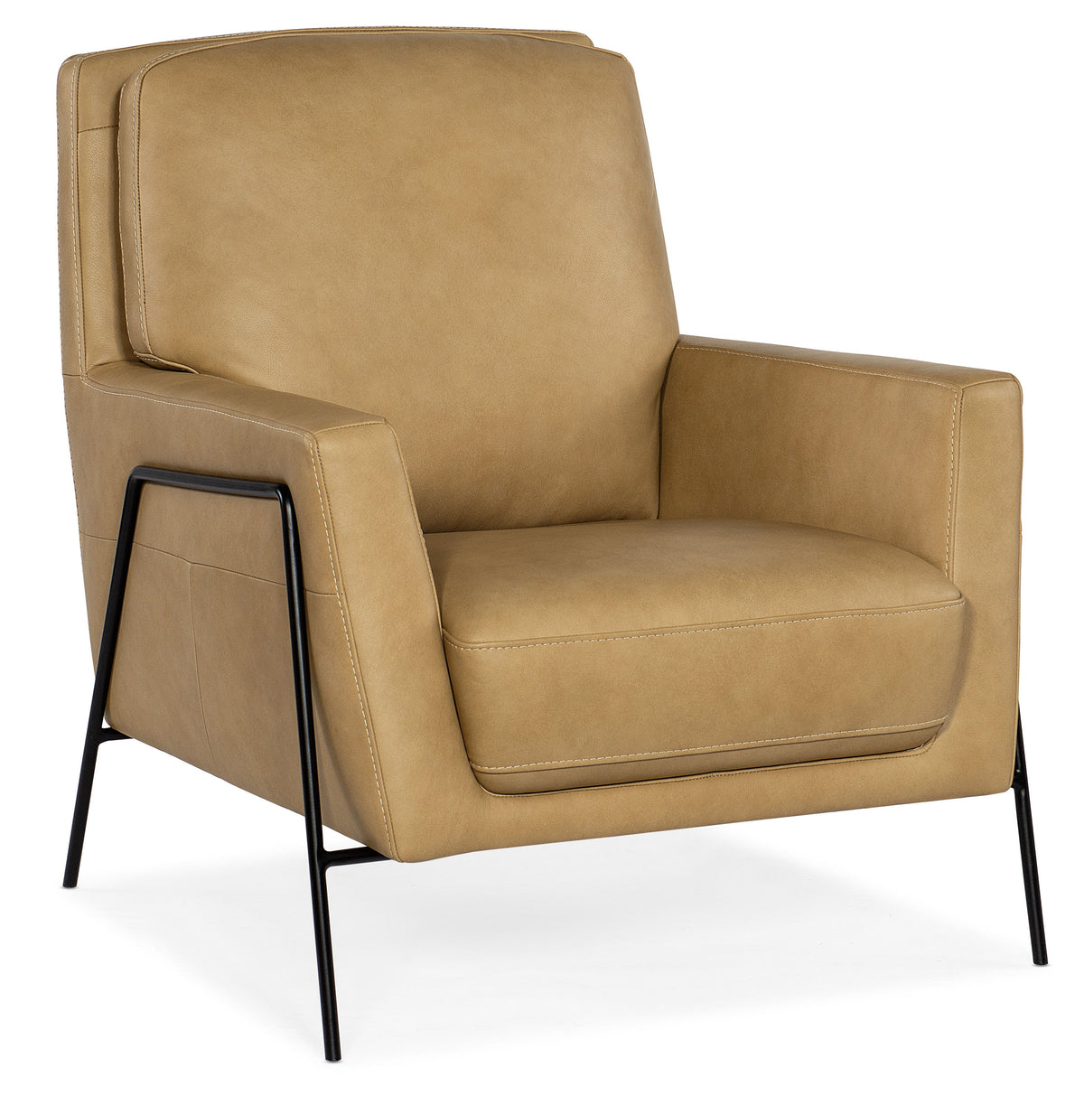 Amette Metal Frame Club Chair - Light Brown / Black by Hooker Furniture - View 1