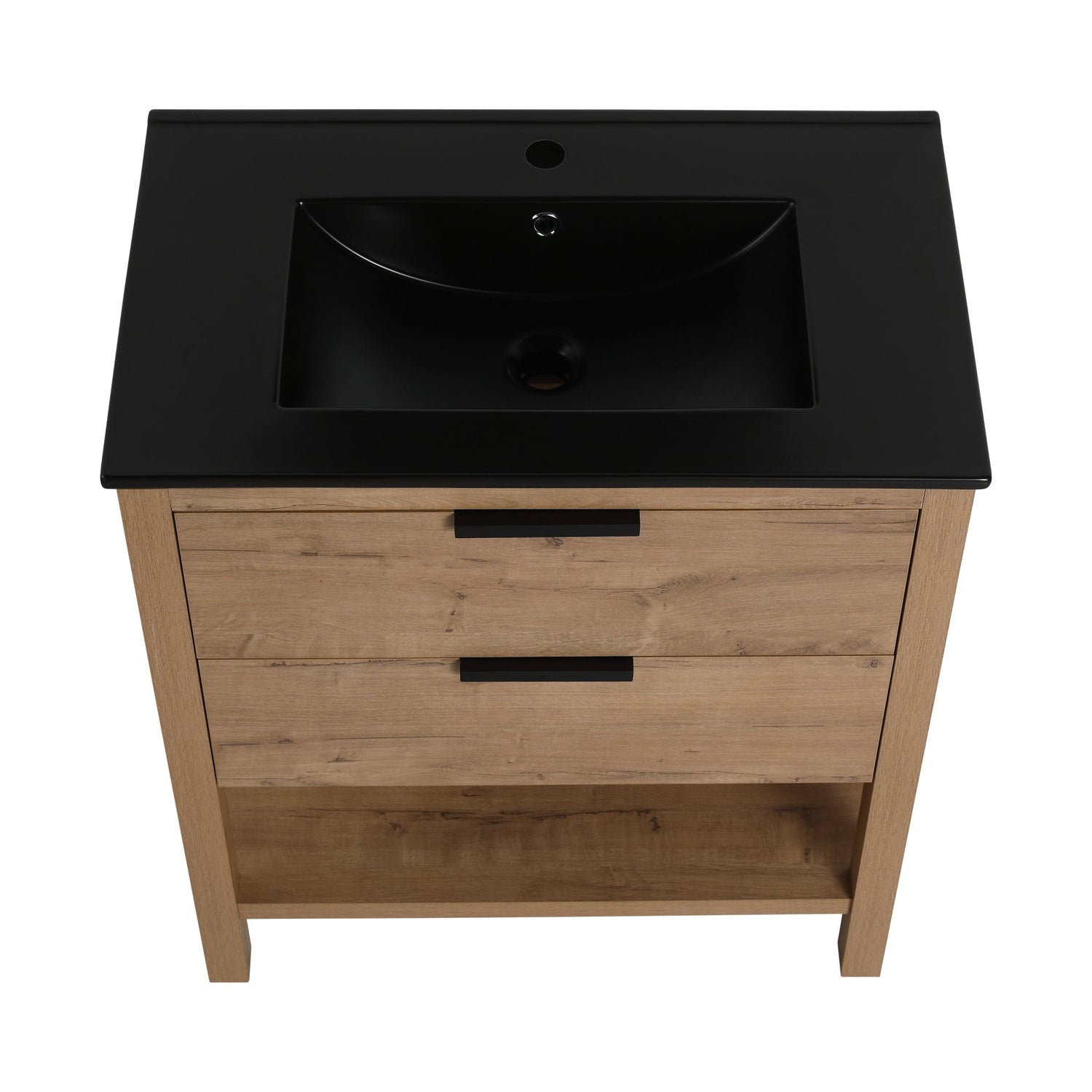 30 Inch Bathroom Vanity Plywood With 2 Drawers(BVB01030IMO - BL9075BK) | Home Elegance USA