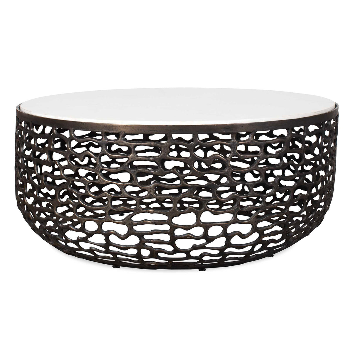 Sabena Marble Outdoor Coffee Table Black / White - White / Black by Uttermost - View 1