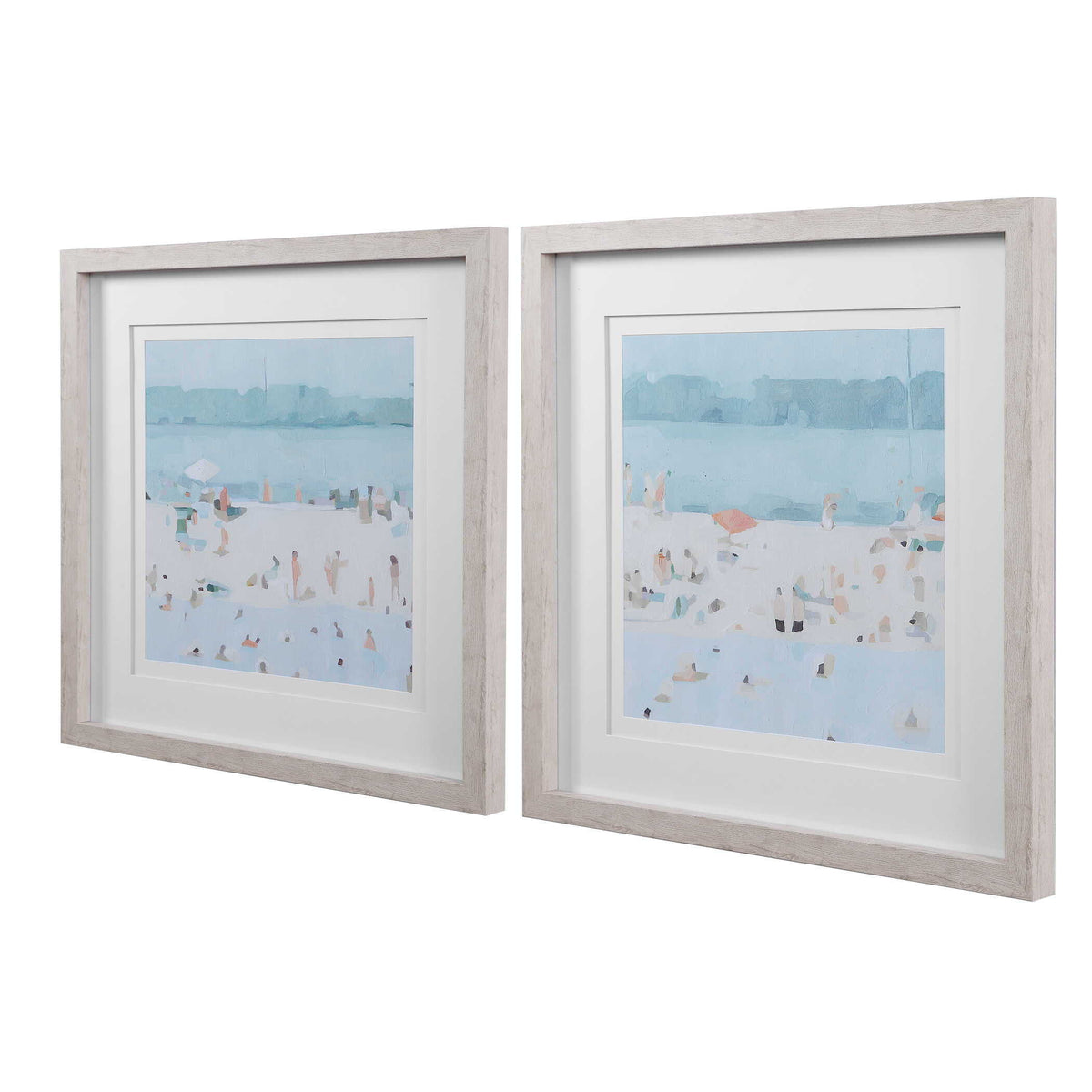 Sea Glass Sandbar Framed Prints (Set of 2) - Light Blue by Uttermost - View 3