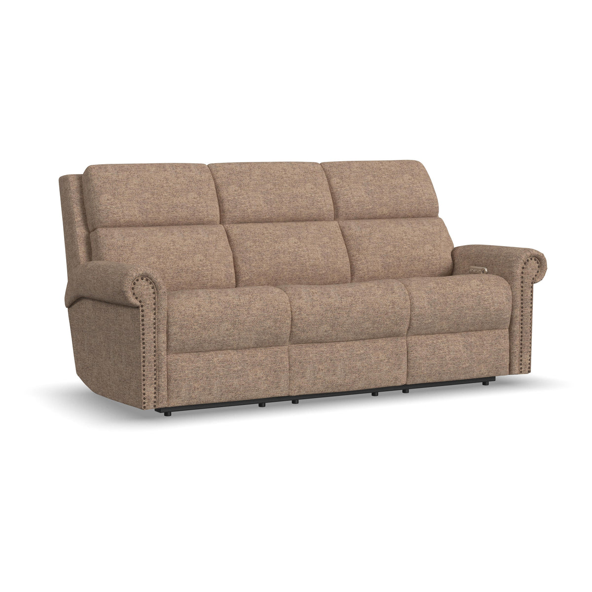 Bernard Power Reclining Sofa With Console, Power Headrest, & Lumbar | Flexsteel