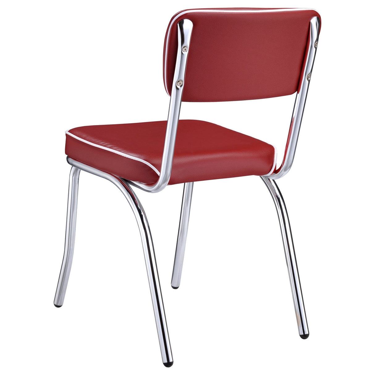 Retro 5 - piece Round Dining Set Glossy White and Red | Coaster | Home Elegance USA