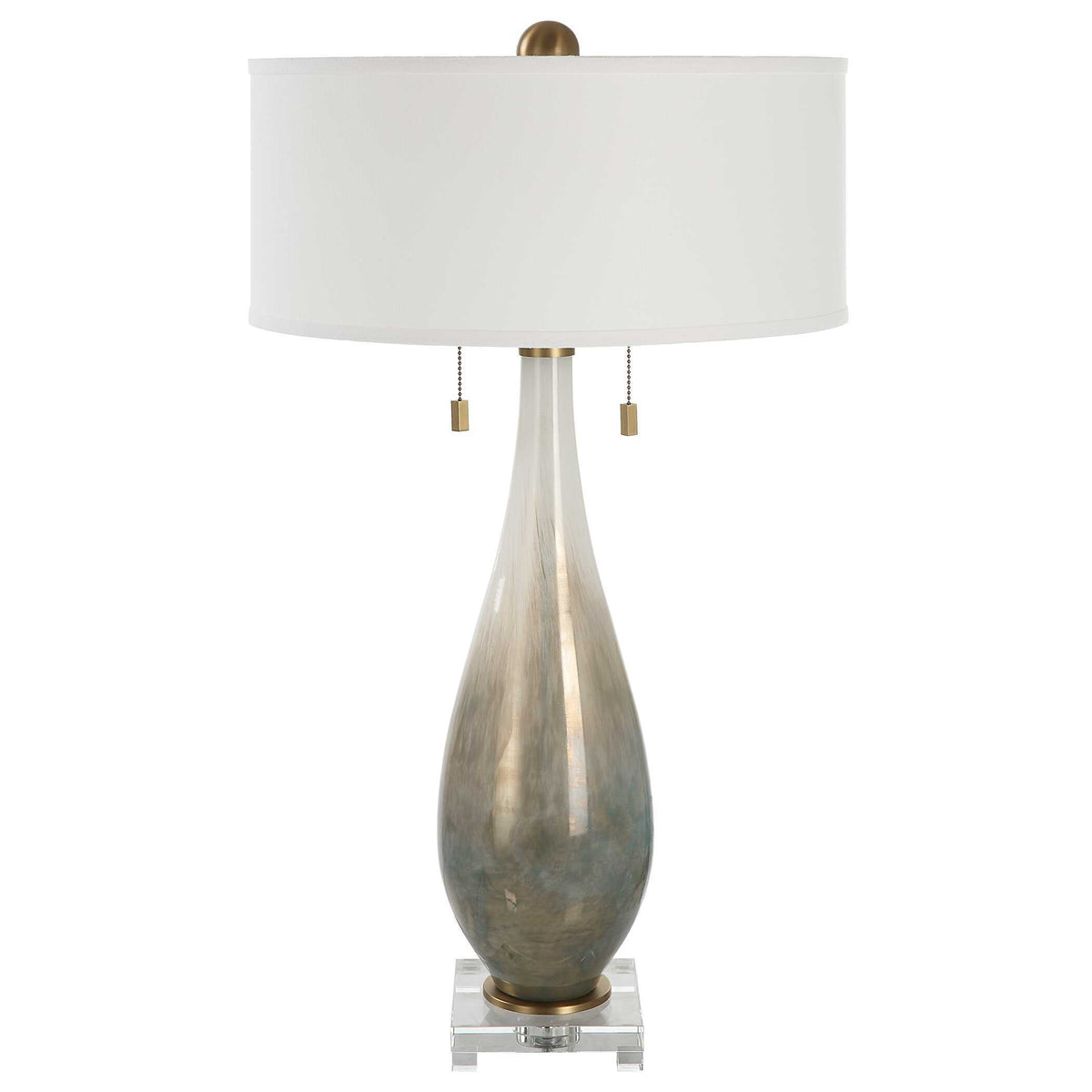 Cardoni Glass Table Lamp - Bronze / Beige by Uttermost - View 4