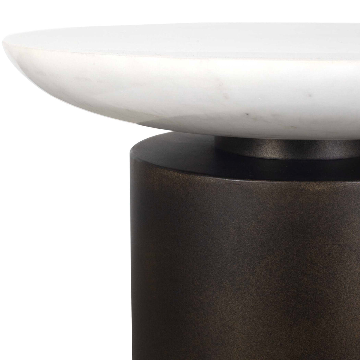 Olso Outdoor Accent Table Bronze / White - Dark Brown / White by Uttermost - View 4