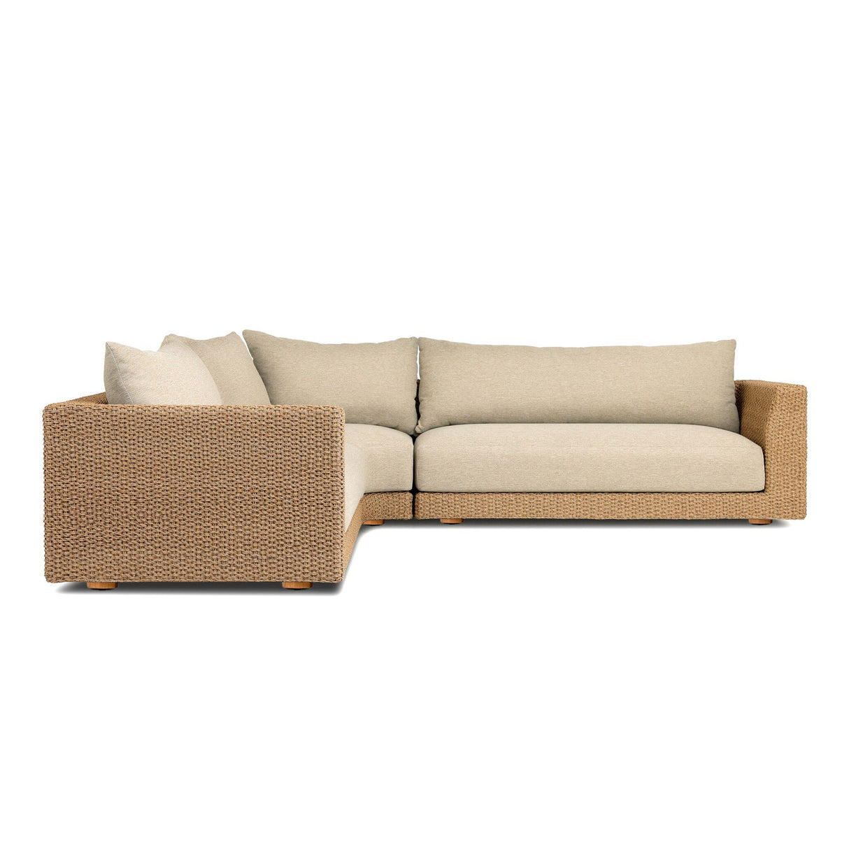 Sylvan Outdoor 3Pc Sectional - Casa Cream | Four Hands Furniture