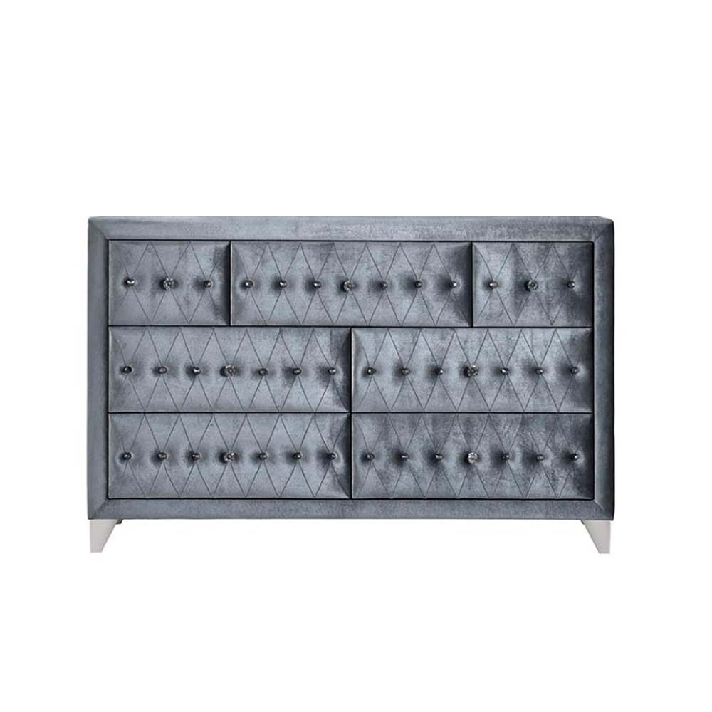 Dante Dresser 24235 Gray Velvet | Acme | Home Elegance USA