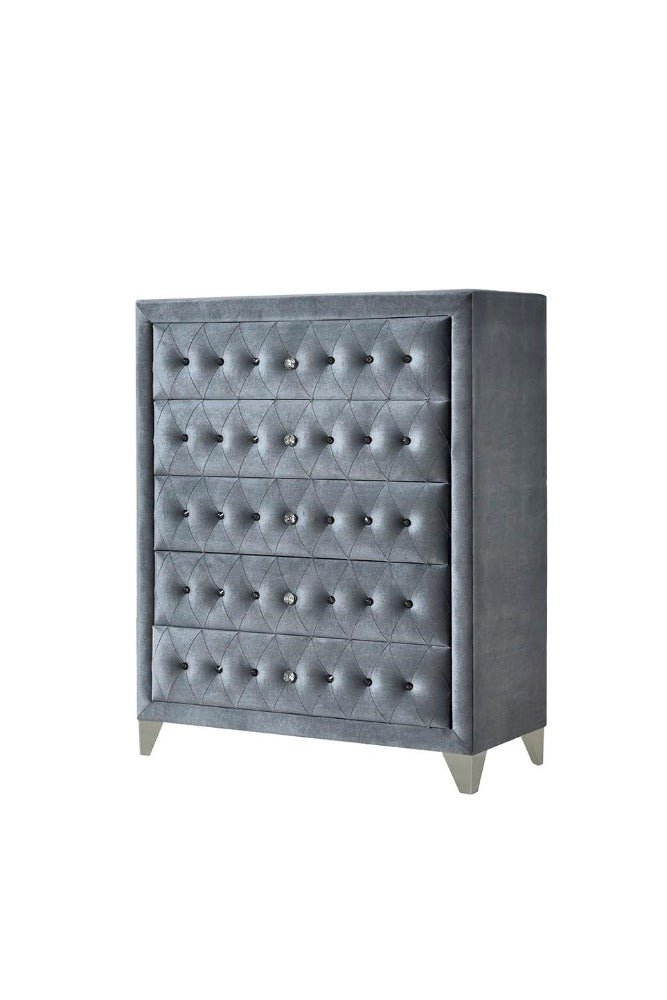 Dante Chest 24236 Gray Velvet | Acme | Home Elegance USA