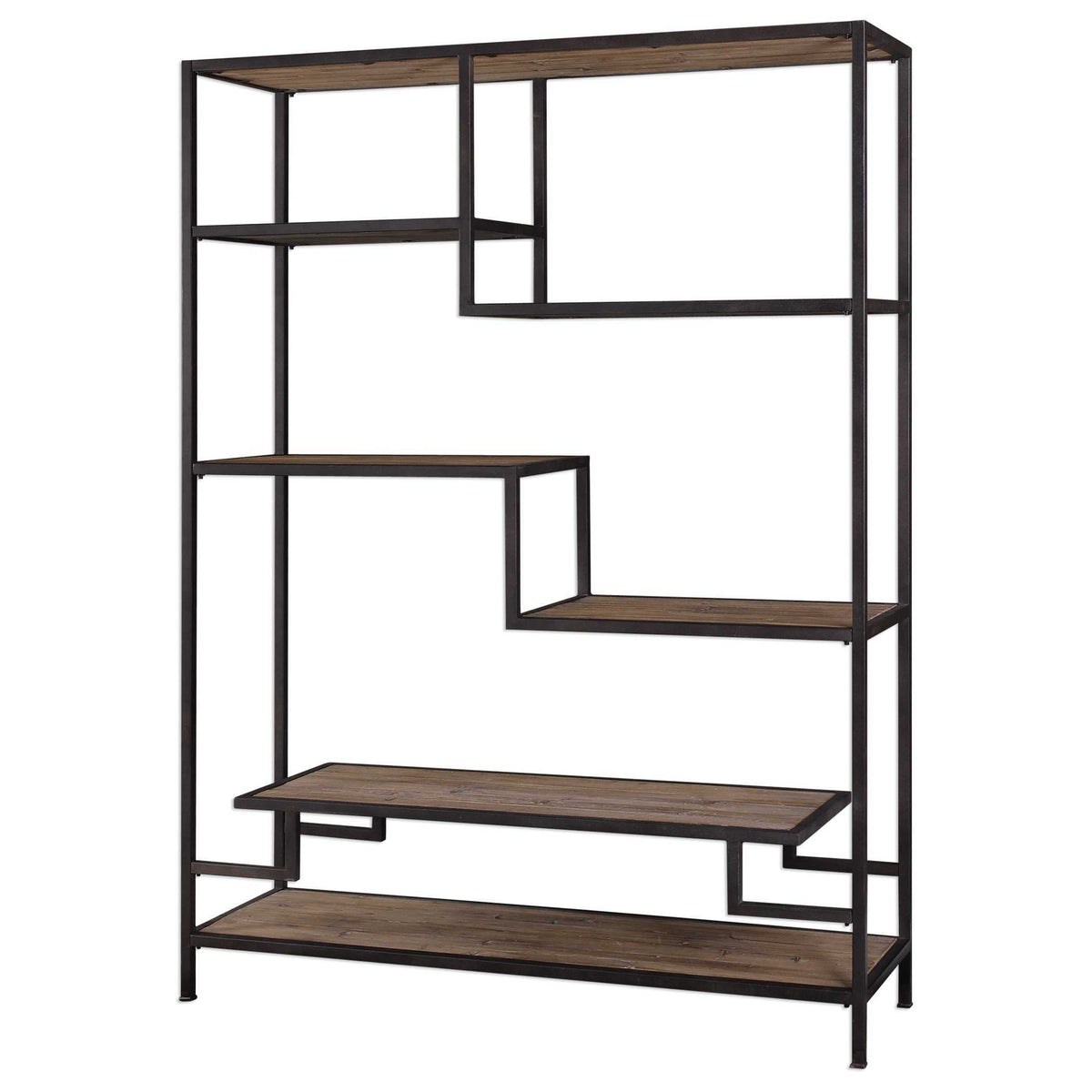 Sherwin Industrial Etagere - Light Brown / Black by Uttermost - View 5