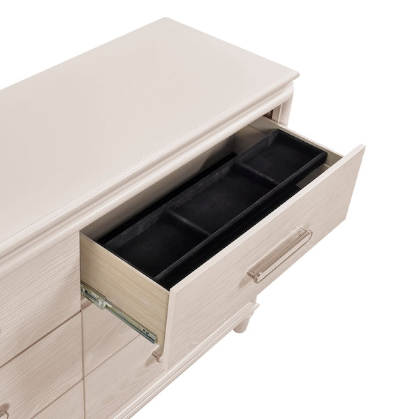 2451 Montrose White Bedroom Set with LED Headboard & Storage – Modern Design