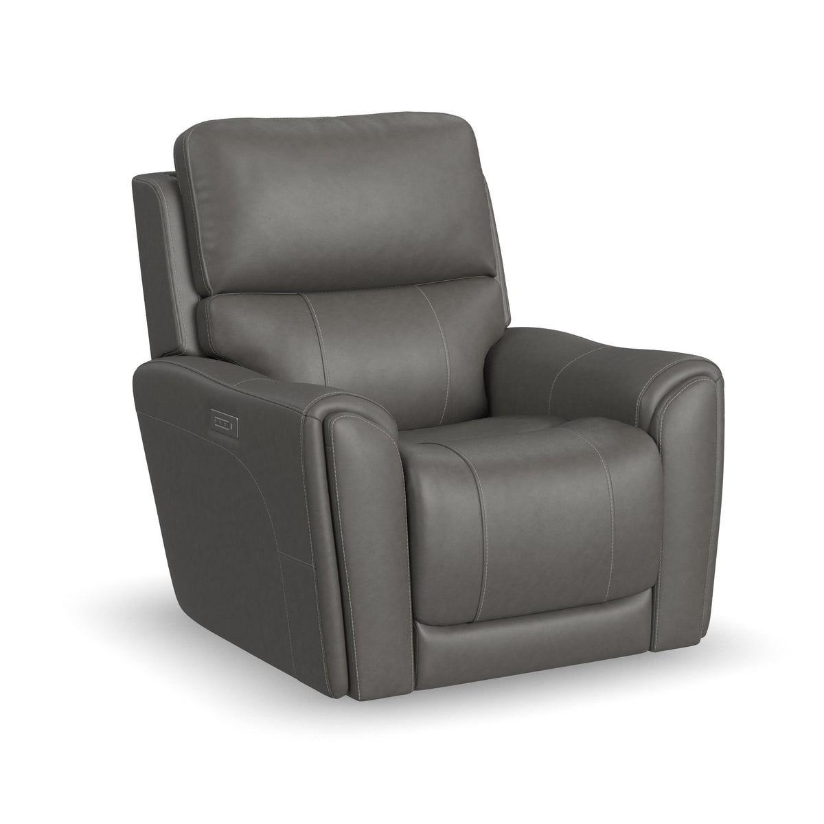 Carter Power Recliner With Power Headrest & Lumbar - Smoke | Flexsteel