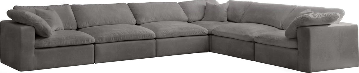 Cozy - Modular Sectional Cloud 6 Piece - Grey | Home Elegance USA