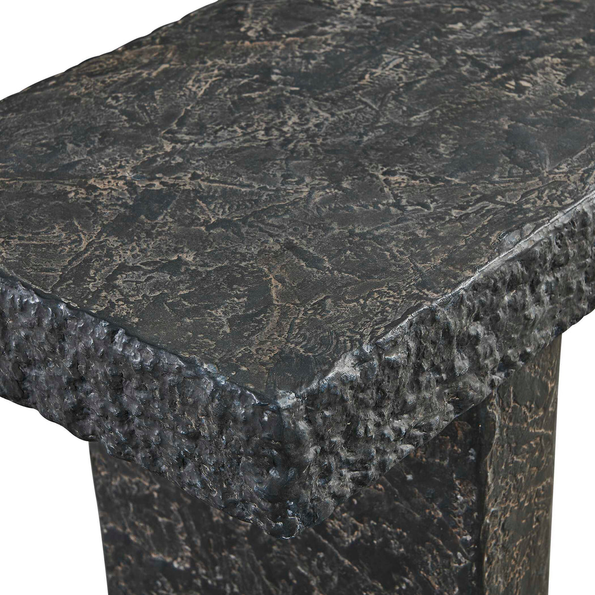 Hagan Indoor-Outdoor Console Table Slate - Black by Uttermost - View 6